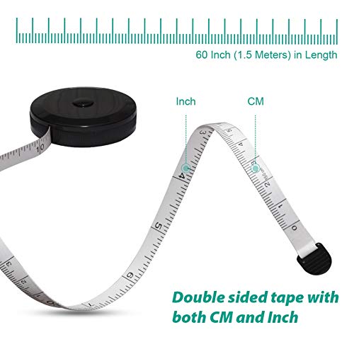 RayTour Measuring Tape for Body 60 Inch 150cm Body Tape Measure Waist Measuring Tape Tailor Cloth Fabric Measurement Tape - Image 3