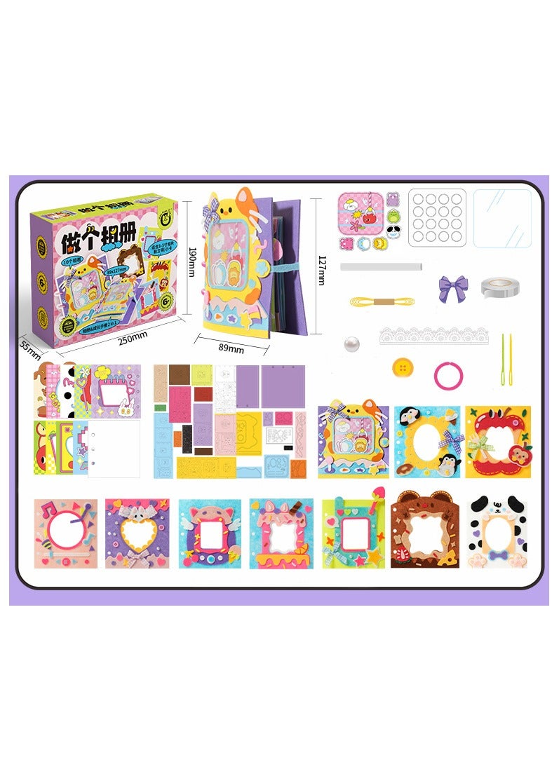 Kenzs Photo album DIY baby growth storage commemorative album cartoon cute non-woven loose-leaf children's gift - Image 2