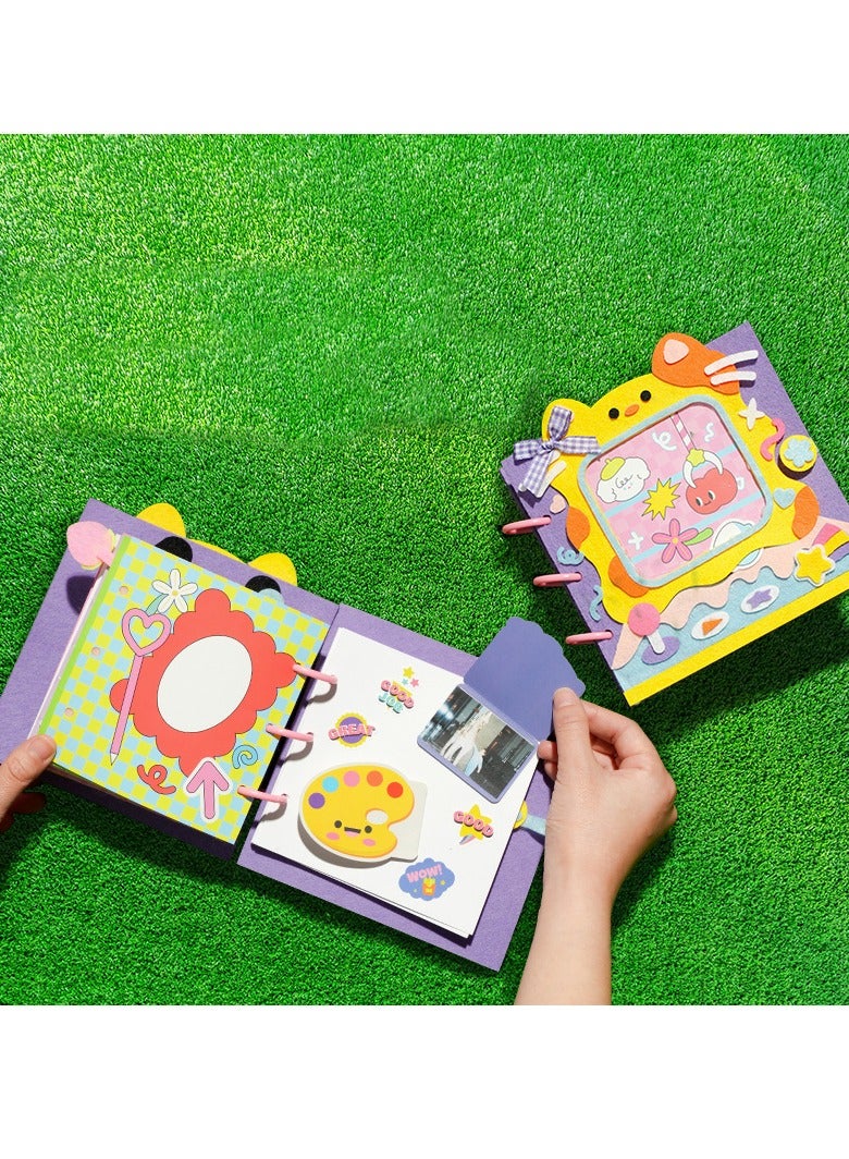 Kenzs Photo album DIY baby growth storage commemorative album cartoon cute non-woven loose-leaf children's gift - Image 4