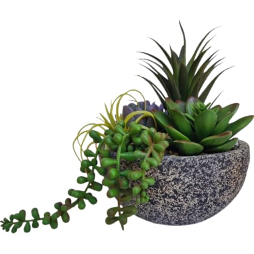 Chitra artworks Art Works Chitra Art Works Artificial Plants with Pot | Realistic Faux Greenery, No Maintenance, Durable Plastic | Home & Office Decor, Indoor Use | 18x15cm (Pack of 1) - Image 1