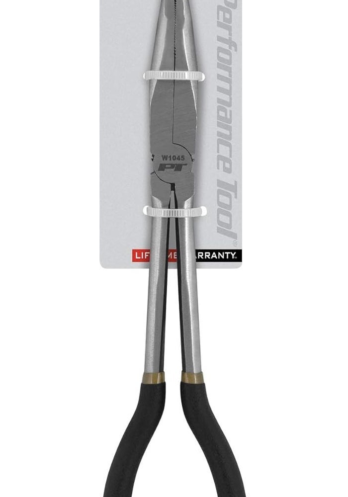 Performance Tool W1045 11-Inch Long Reach 45-Degree Bent Long Nose Pliers - Black - Image 2