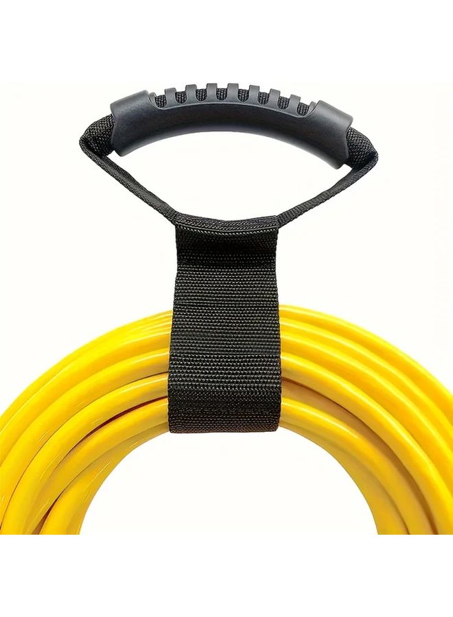 O Type Heavy Duty Extension Cord Organizer Black Fabric Storage Strap For Garden Hose Garage Organization Cable Wrap Rope Hanger - Image 2