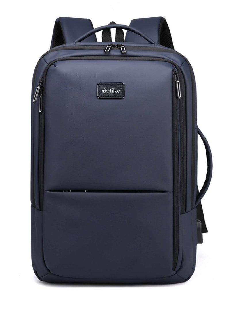 هايك Hike Premium Durable 16.5-inch Backpack Water Resistant Laptop Daypack with Built in USB Port and Multi Compartments for Travel/Business/College/School, HK2102 - Blue - Image 2