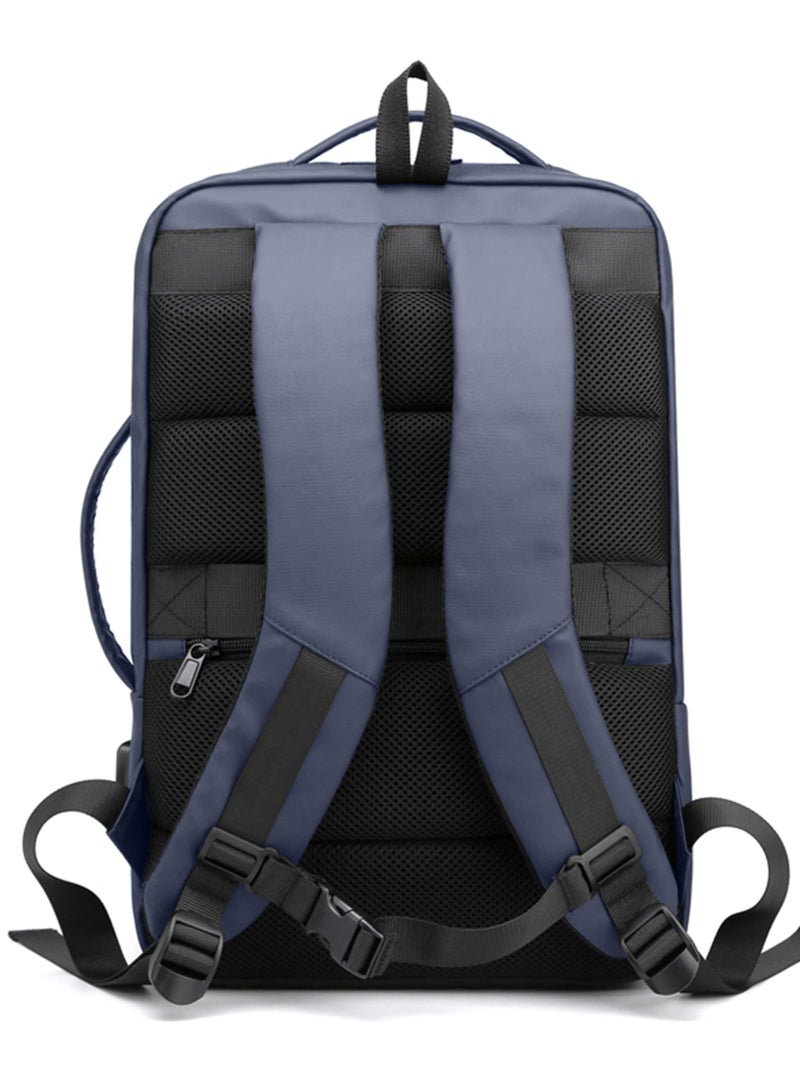 هايك Hike Premium Durable 16.5-inch Backpack Water Resistant Laptop Daypack with Built in USB Port and Multi Compartments for Travel/Business/College/School, HK2102 - Blue - Image 3