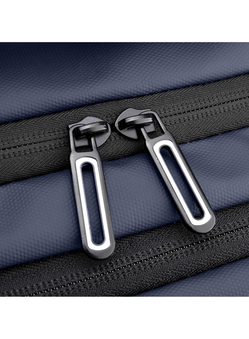 هايك Hike Premium Durable 16.5-inch Backpack Water Resistant Laptop Daypack with Built in USB Port and Multi Compartments for Travel/Business/College/School, HK2102 - Blue - Image 5