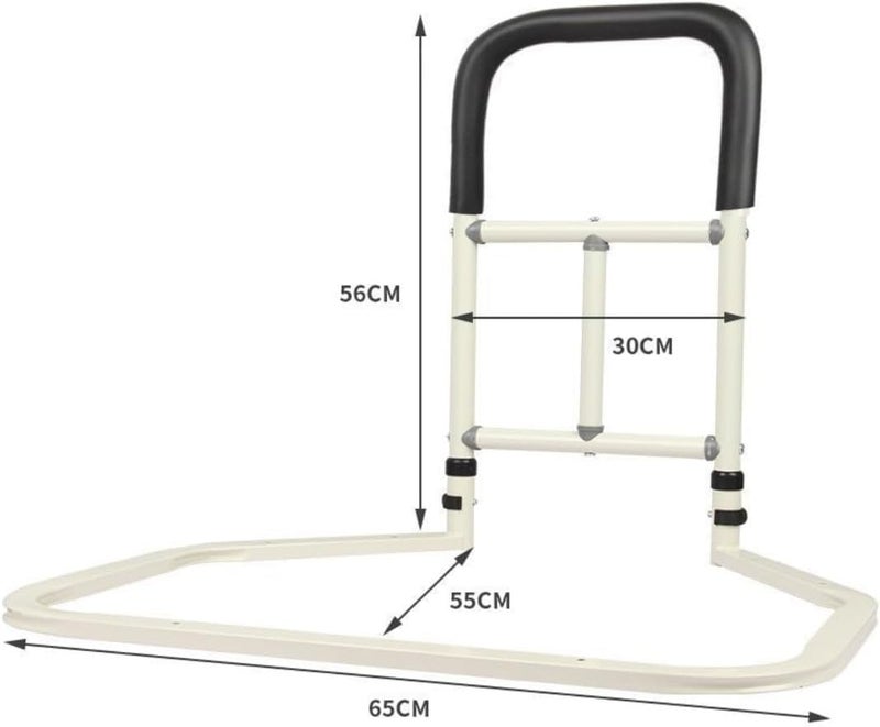 VALAJOGI Bed Rail for Elderly Adults Safety Support Handle, Adjustable Bed Assist Rail for Seniors, Anti Fall Bedside Grab Bar, Medical Mobility Patient Aid Bed Cane with Storage Pocket for Home Care - Image 2