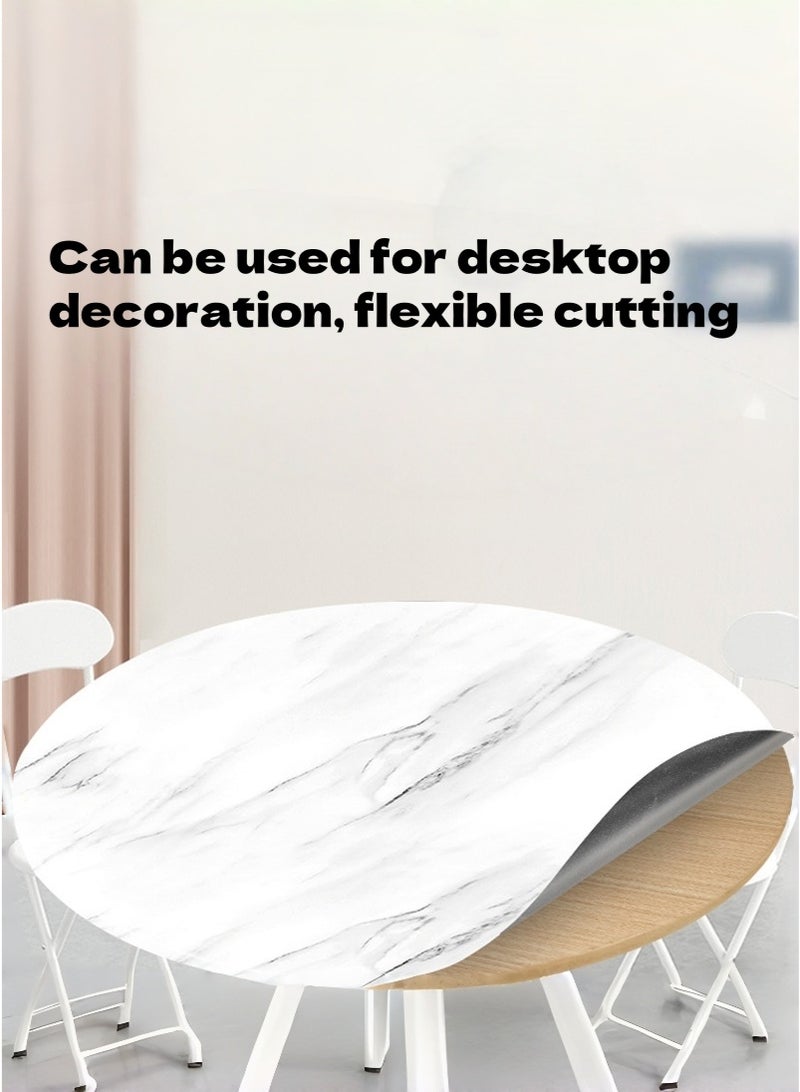 عنيد لفة واحدة من ورق جدران بنمط رخامي، ذاتية اللصق، مقاومة للزيت والماء، مقاومة للحرارة، مناسبة لأسطح المطبخ والخزائن والأثاث، قابلة للإزالة، لتجديد المنزل (60 × 500 سم) - Image 5