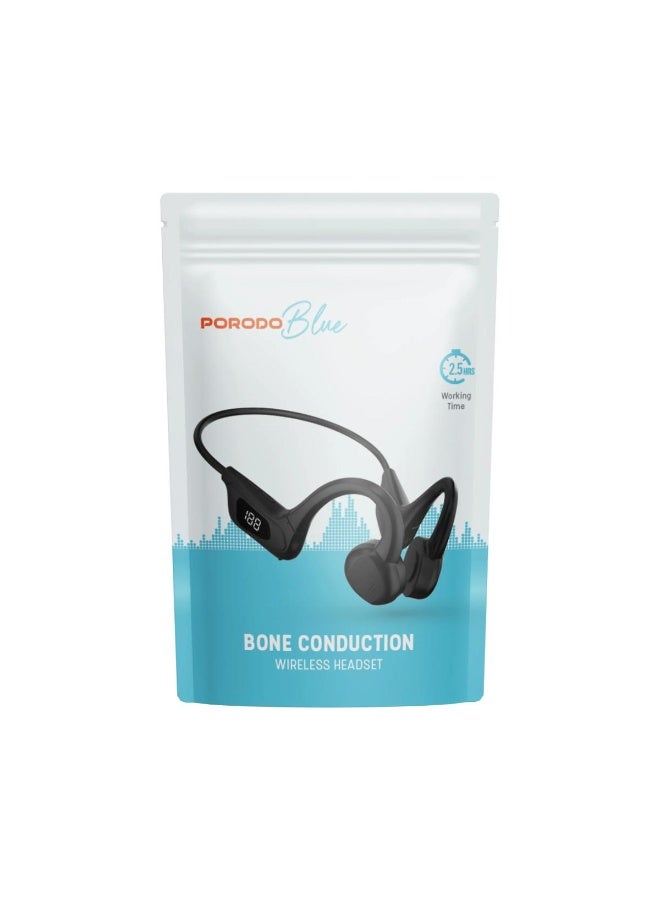 Porodo Blue Bone Conduction Wireless Headset Bluetooth 5.1, Type-C Charging, LED Indicator, 200mAh Battery - Image 4