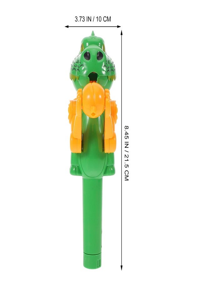 TOYANDONA Lollipop Holder Robot for Boy Girl Creative Dinosaur Shape Candy Dispenser Fun Sweet Launch Toy for Birthday Parties Celebrations Safe Material Green Color - Image 5