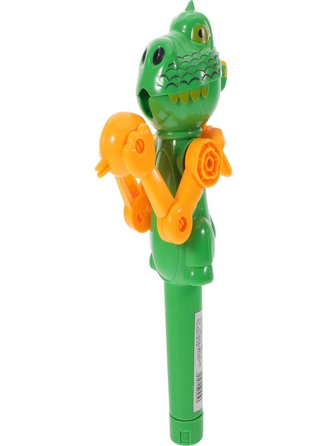 TOYANDONA Lollipop Holder Robot for Boy Girl Creative Dinosaur Shape Candy Dispenser Fun Sweet Launch Toy for Birthday Parties Celebrations Safe Material Green Color - Image 1