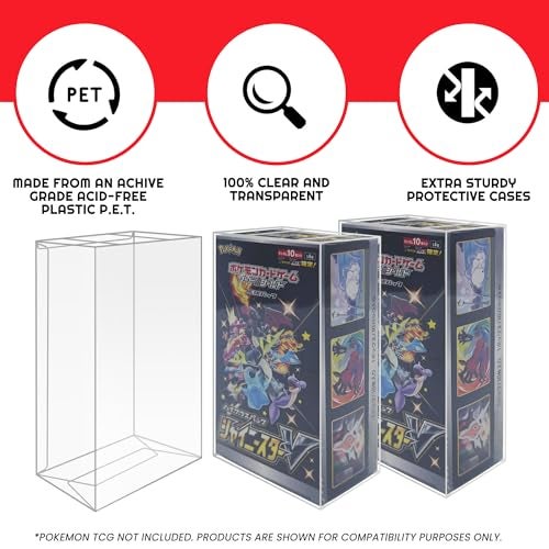 EVORETRO Display Case Protector Compatible with Pokémon TCG Sword & Shield Charizard Ultra Premium Collection Box (Pokemon Collection Box NOT Included) 0.50mm PET Plastic Protector Case - Image 5