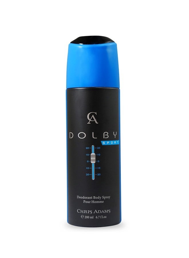 Chris Adams Dolby Sport Eau De Parfum for Men Gift Set 100ML EDP + 200ML Deodorant Long-Lasting Freshness, Dynamic Energy & Masculine Confidence - Image 5
