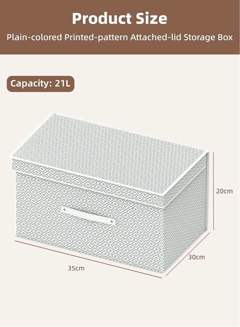 2 صندوق تخزين قابل للطي مع أغطية، صناديق كبيرة لتنظيم الملابس لتخزين الخزانة، منظم خزانة الملابس لغرفة النوم وغرفة المعيشة واستخدام تحت السرير - Image 4