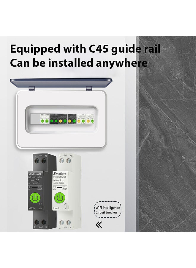 Smart Circuit Breaker Tuya APP WiFi Enabled Circuit Breaker Electricity Statistics Leakage Switch  - Image 4