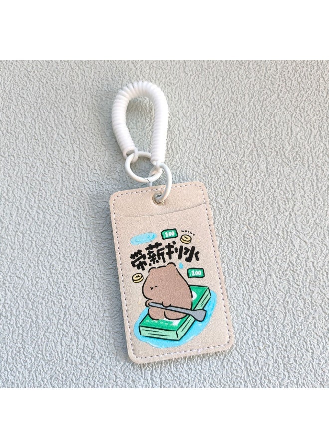 NIBEMINENT 1 - Piece PU Kpop Photo Card Holder Pendant Key Chain ID Badge Holder ID Card Holder Photo Card Protector for School ID Office ID Access Card for Women Girls