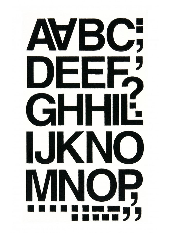 Chartpak Self-Adhesive Vinyl (01040) Capital Letters and Numbers, 1-1/2 Inches High, Black - Image 2