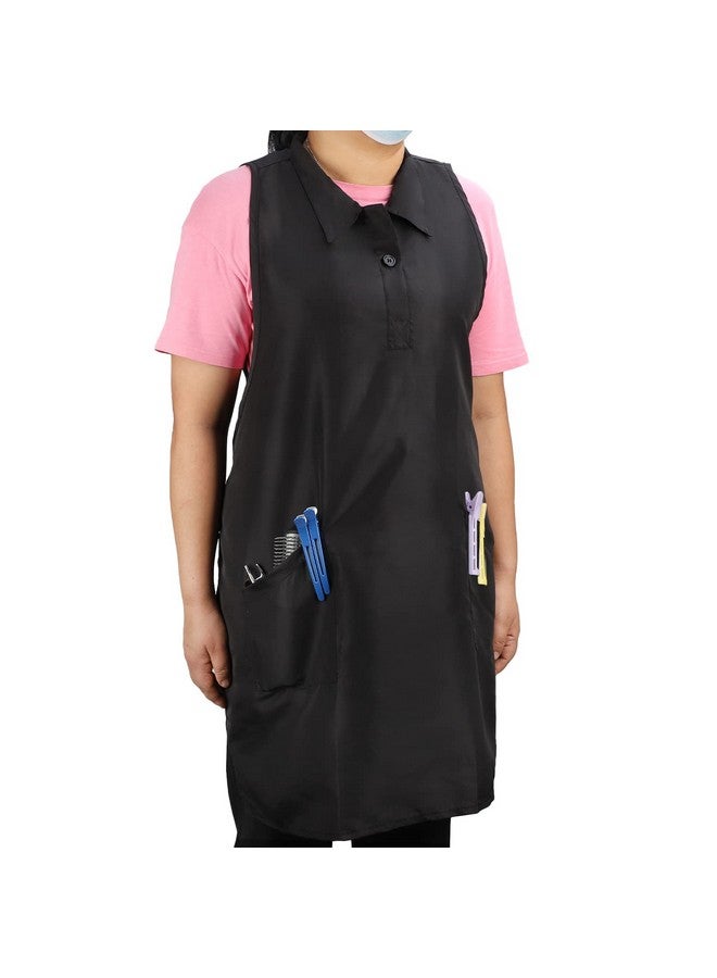 سيج بيوتي سترة مصفف الشعر Segbeauty، سترة حلاقة، مريلة تصفيف الشعر بدون أكمام مع جيبين للنساء، رقبة على شكل حرف V قابلة للتعديل، مريلة صالون تجميل، رداء العناية بالحيوانات الأليفة، زي سبا، ملابس عمل واقية كبيرة - Image 1