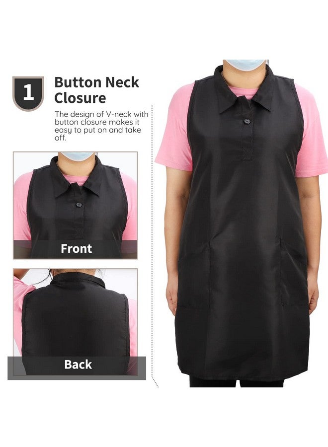 سيج بيوتي سترة مصفف الشعر Segbeauty، سترة حلاقة، مريلة تصفيف الشعر بدون أكمام مع جيبين للنساء، رقبة على شكل حرف V قابلة للتعديل، مريلة صالون تجميل، رداء العناية بالحيوانات الأليفة، زي سبا، ملابس عمل واقية كبيرة - Image 2