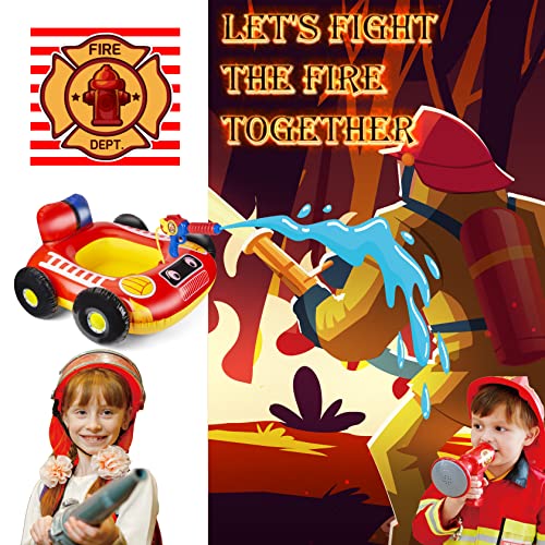 10Leccion Kids Pool Floats with Water Gun, Pool Toys for Kids Ages 4-8, Fire Truck Toddler Floats for Pool, Pool Inflatables for Boys Girls and Children - Image 4