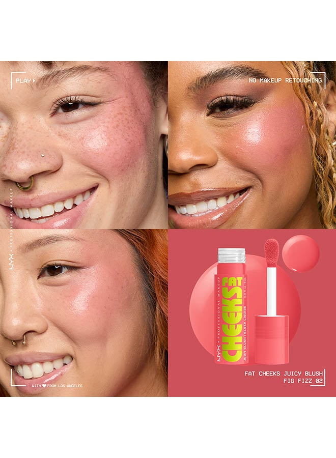 NYX PROFESSIONAL MAKEUP خدود سمينة بلش عصاري، بلش سائل، 12 ساعة ثبات، فاكهة التين الفوارة - Image 5