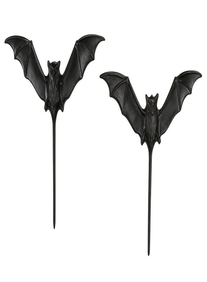 أويسس سبلاي 24 قطعة من زينة كب كيك الهالوين من أواسيس سبلاي - زينة واقعية على شكل قرع أو جمجمة أو ساحرة أو قطة - زينة مخيفة للكعك والكب كيك لهدايا حفلات الهالوين وديكورات الحلوى، 24 قطعة من الخفافيش السوداء المخيفة - Image 1