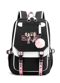 Blackpink Backpacks School Laptop Backpacks Lisa Rose Jisoo Jennie Shouler Bag USB Charging Backpacks Blackpink Casual Hiking Daypacks Book Bag