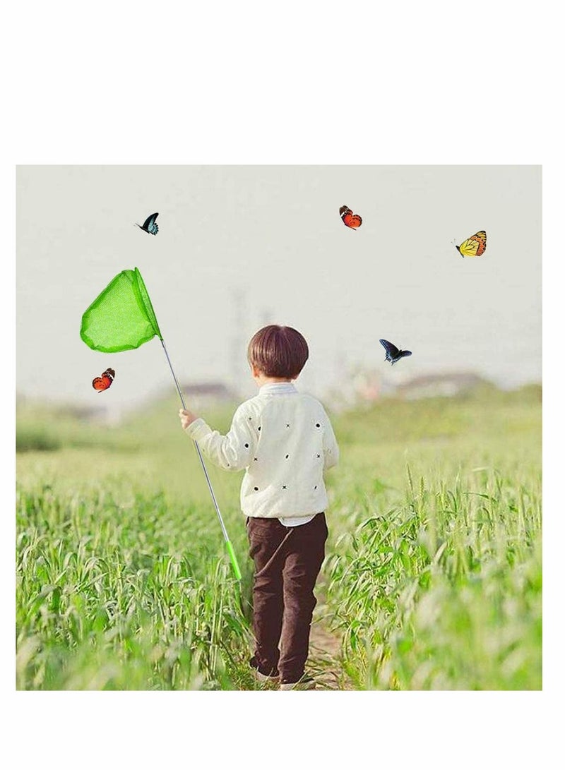Y&D Telescopic Butterfly Fishing Nets Great for Kids Catching Insects Bugs Fish Caterpillar Ladybird Outdoor Tools Colorful Extendable 34" Inch (3 Pack)  - Image 3