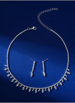 JewelryPalace Amazing Trendy Women's Zirconia Necklace And Earrings Jewellery Set  - Image 3