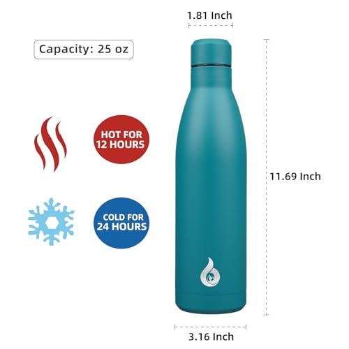 BJPKPK 25oz Insulated Stainless Steel Water Bottles Reusable Metal Travel Sports Water Bottle Keep Cold and HotLaguna - Image 3