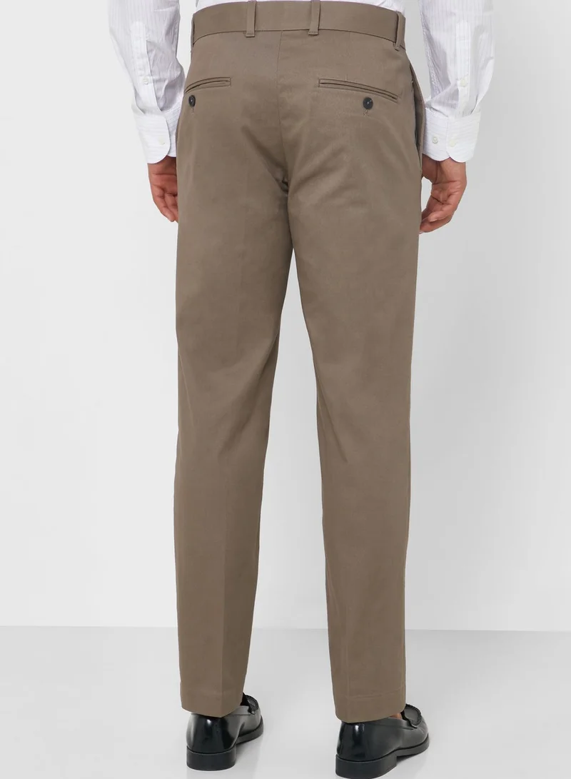 Mango Man Pleated Slim Fit Pants
