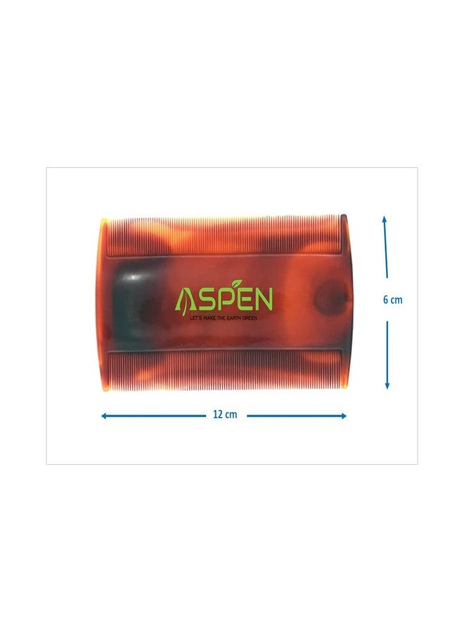 أسبن مجموعة أمشاط إزالة القمل متعددة الألوان وعالية الكثافة من ASPEN® للفتيات والسيدات، عرض 6 سم × طول 12 سم - عبوة من مشطين لإزالة القمل - Image 4