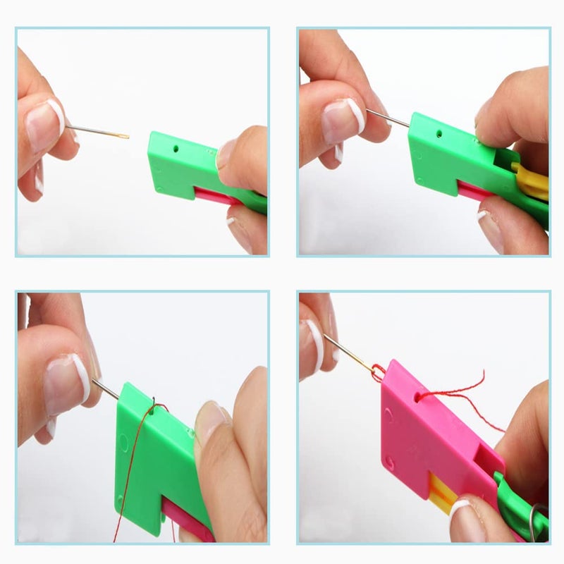 CCLKHY 2 Pieces Needle Threader, Plastic Hand Sewing Needles, DIY Threading Tool, Needle Threaders for Hand Sewing（Color Random） - Image 3