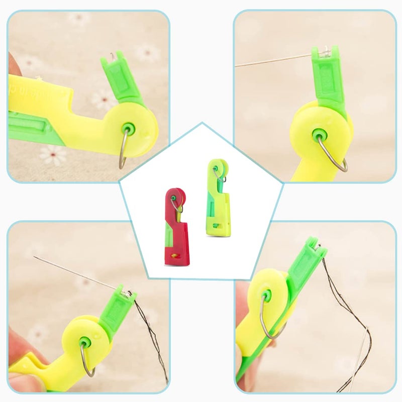 CCLKHY 2 Pieces Needle Threader, Plastic Hand Sewing Needles, DIY Threading Tool, Needle Threaders for Hand Sewing（Color Random） - Image 4