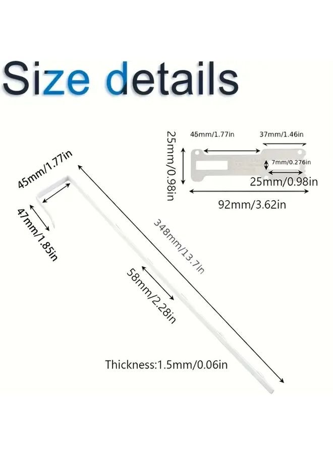 قطعتان مجموعة خطاف مرآة الباب القابلة للتعديل مجموعة حامل المرآة - Image 4
