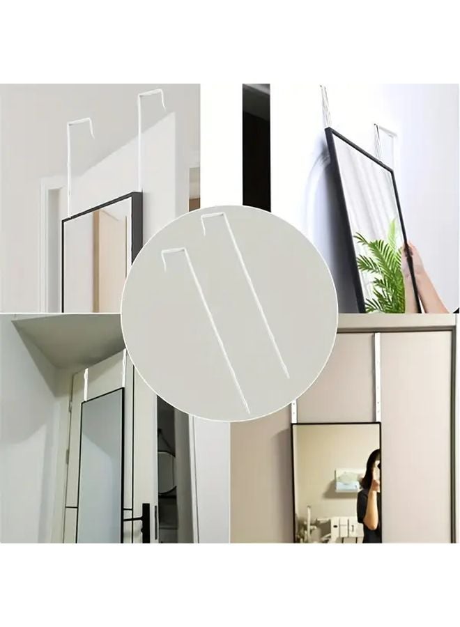 قطعتان مجموعة خطاف مرآة الباب القابلة للتعديل مجموعة حامل المرآة - Image 5