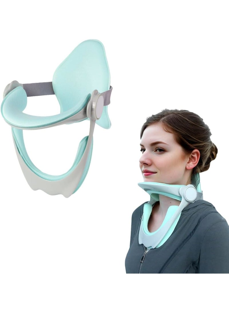 360°Adjustable Neck Brace, Neck Traction Device for Posture Correction, Soft Foam Wraps Support, Neck Stretcher Neck Decompression Devices for Forward Head Posture Correction - Image 1