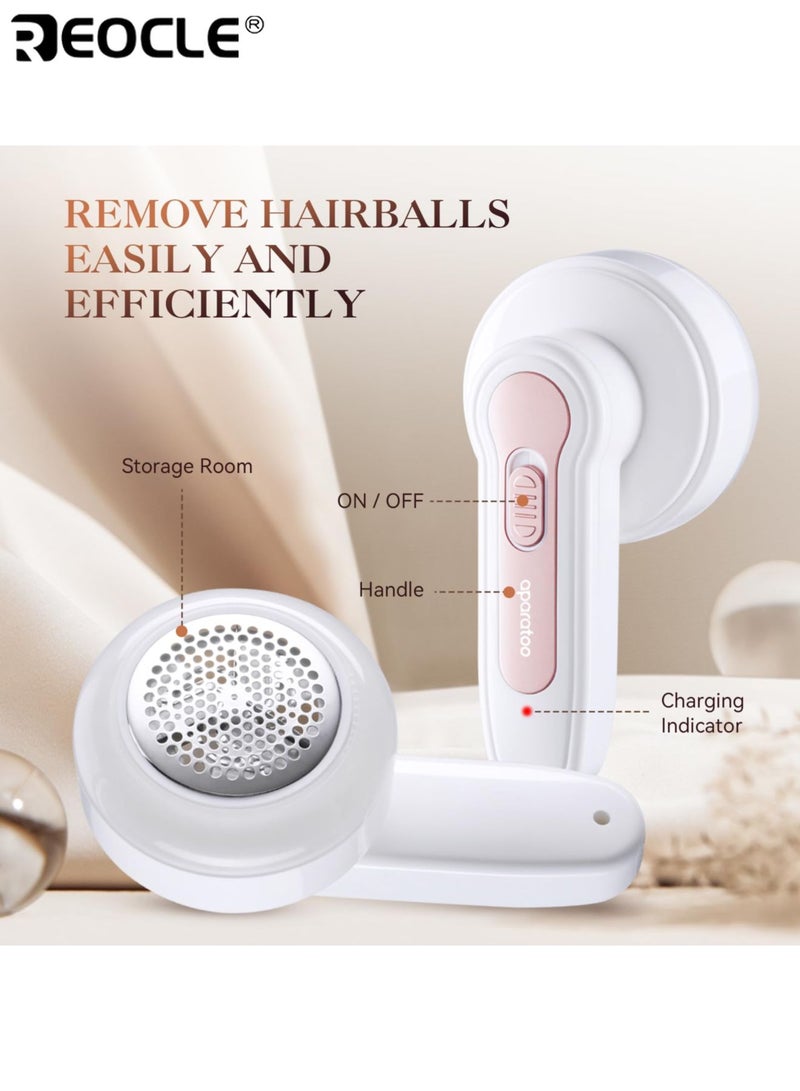 ريوكل مزيل وبر كهربائي قابل لإعادة الشحن، مزود بكابل USB ونظام حلاقة فعال. - Image 2