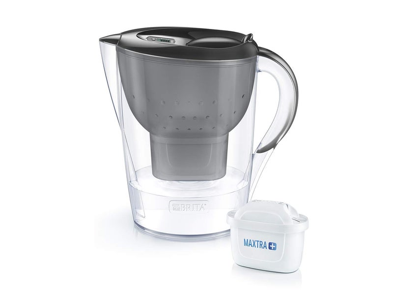 BRITA جهاز تصفية المياه ماريللا XL مصنوع في ألمانيا سعة 3.5 لتر رمادي | تصفية قوية بتقنية MicroFlow | لآلئ كربون نشط للحصول على طعم ماء طازج ومغذي - Image 1