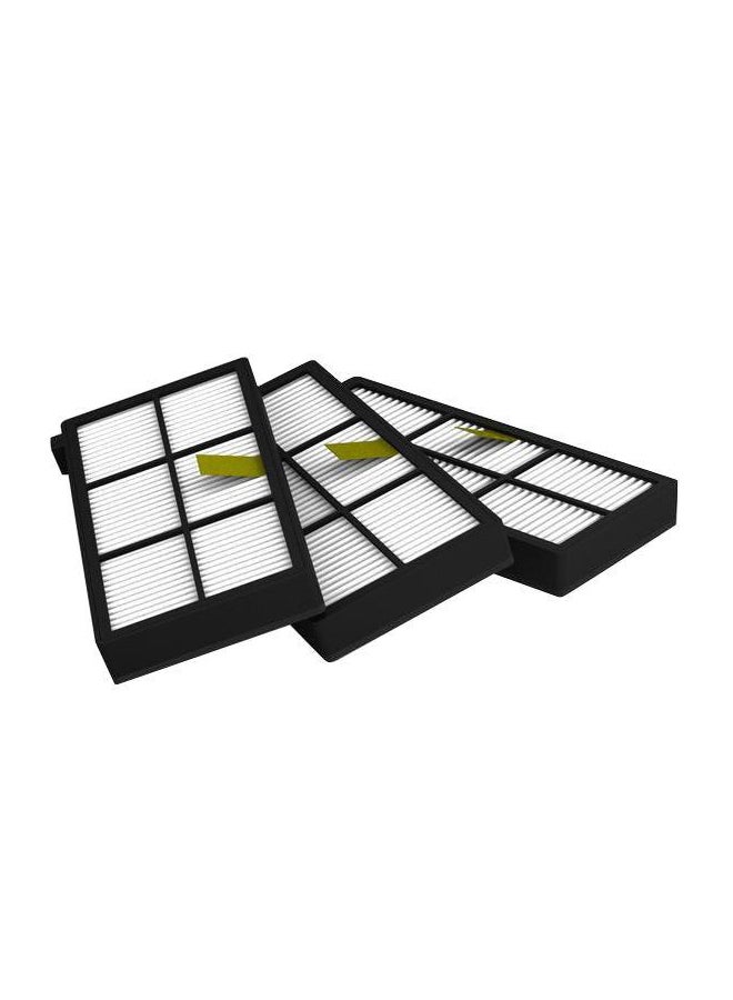 Pack Of 3 Roomba Replacement AeroForce High Efficiency Filter 4415864 Black/White