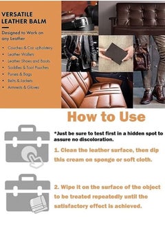 WILLIAM WEIR Leather Maintains Cream-Cleaner Suitable For Leather And Artificial Leather Car Seats Furniture Sofa Clothing Shoes Leather Belts Bag Purse  - Image 3