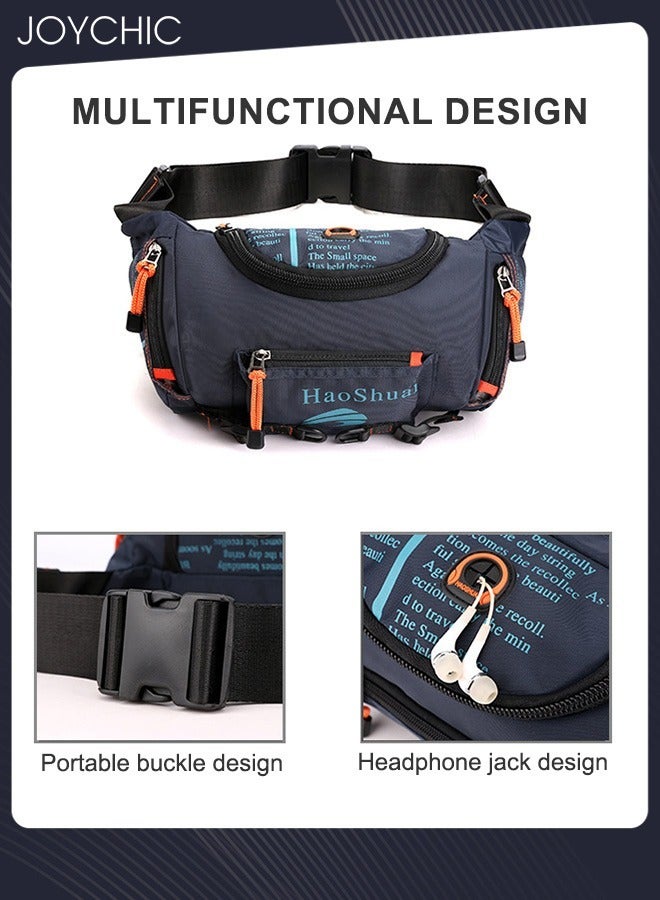 Joychic حقيبة صدر عصرية للرجال بسعة كبيرة متعددة الوظائف من النايلون المقاوم للماء والتآكل مع مقبس سماعة رأس للرياضات الخارجية والتسلق - Image 2