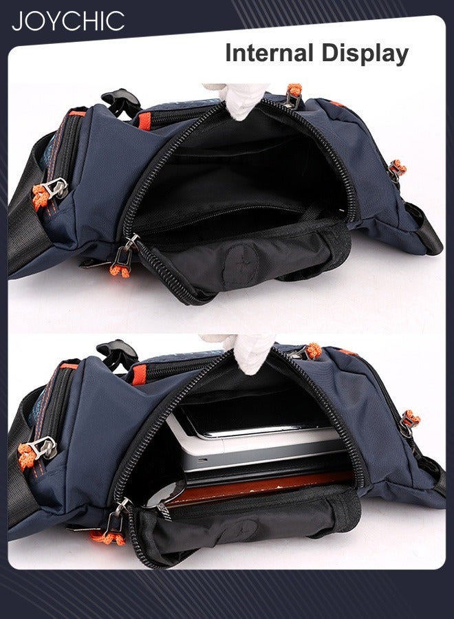 Joychic حقيبة صدر عصرية للرجال بسعة كبيرة متعددة الوظائف من النايلون المقاوم للماء والتآكل مع مقبس سماعة رأس للرياضات الخارجية والتسلق - Image 4