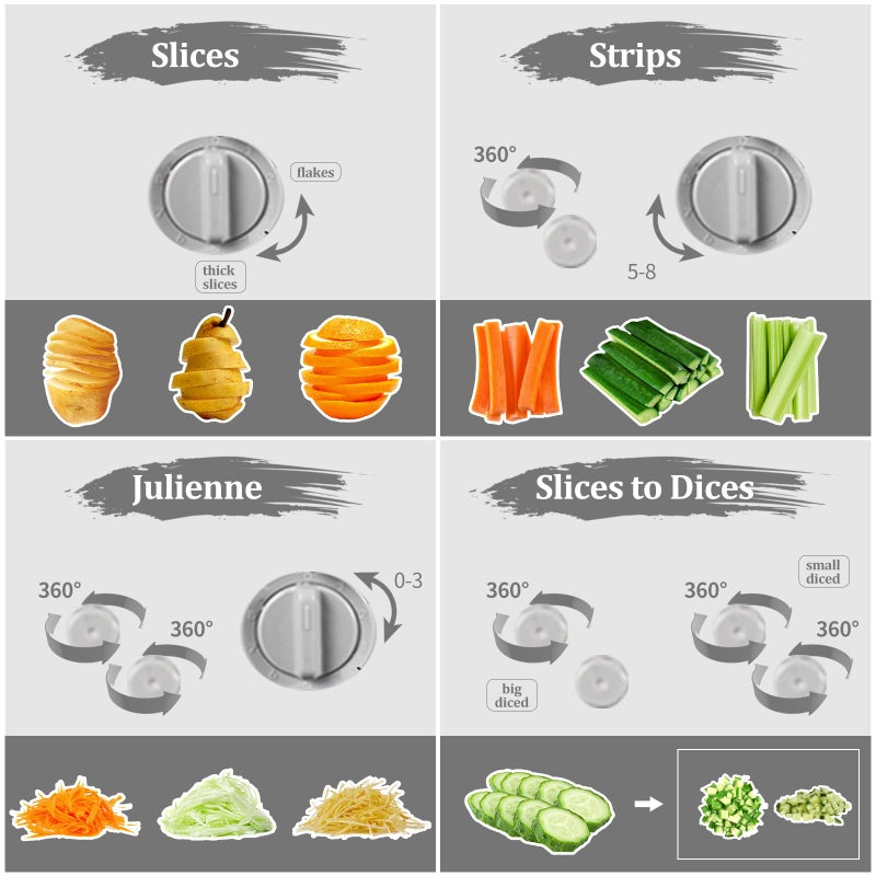 ChinKc Upgrade Safe Mandoline Slicer for Kitchen,Adjustable Vegetable Food Chopper Onion Potato Fries Cutter, Veggie Salad Julienne + Dicer, with Draining basket, Kitchen Chopping Artifact, Gift - Image 5