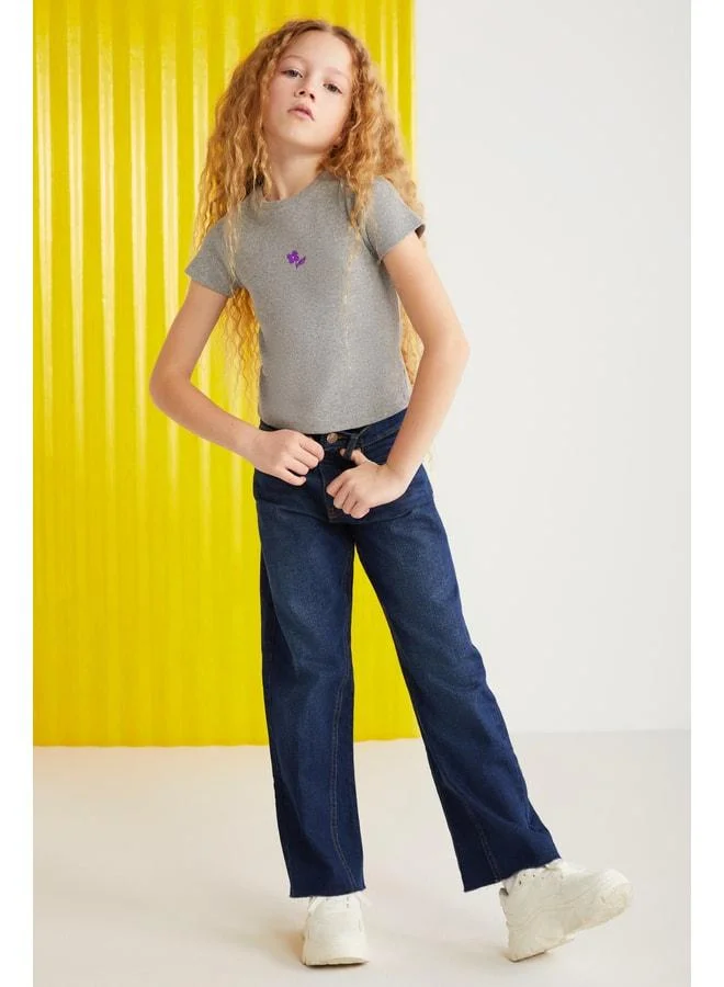 Grimelange QUARTZ-GRM24021 95% cotton 5% elastane girls' T‑shirt Grimelanj T‑Shirt.