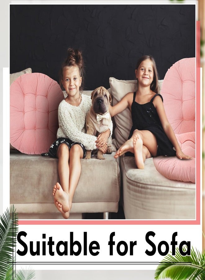 جيريفي وسائد أرضية من جيريفاي، مقاس 22 × 22 بوصة، دائرية ومربعة، وسادة أرضية كبيرة للتأمل، مناسبة للفصول الدراسية، وجلسات التأمل للكبار، ووسادة لحفلات النزهات، ووسادة للجلوس، وهدية لعيد الميلاد (دائرية، وردية زاهية، قطعتان) - Image 4