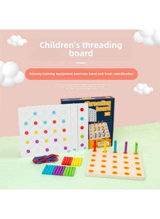 Montessori Teaching Aids Inductive Training Wooden Stick Inserting Threshold Board Young Children's Creative Variables Logical Thinking Educational Toys-Color:MMM-child Threading Board 0.66 - pzsku/ZD3EC0DCF2F6DCE2949CFZ/45/1745977593/7c9db33b-6197-4ba7-8ab9-a4e1e57d06f9