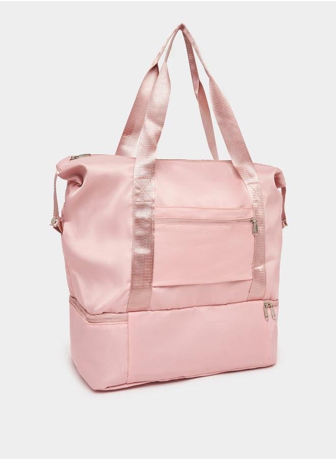 Styli Solid Gym Bag with External Pockets  - Image 1
