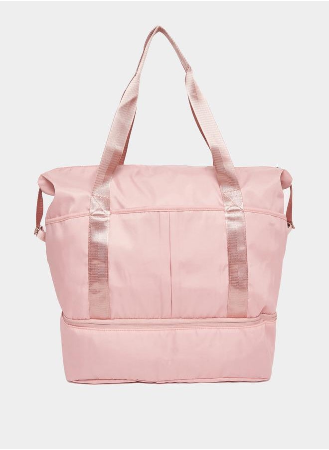 Styli Solid Gym Bag with External Pockets  - Image 2