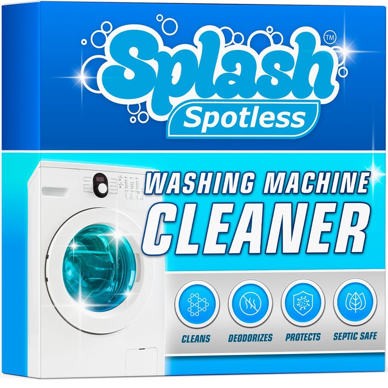Splash Spotless Washing Machine Cleaner for HE Front Load & Top Load Washers, 1 Count (Pack of 1) - Image 1