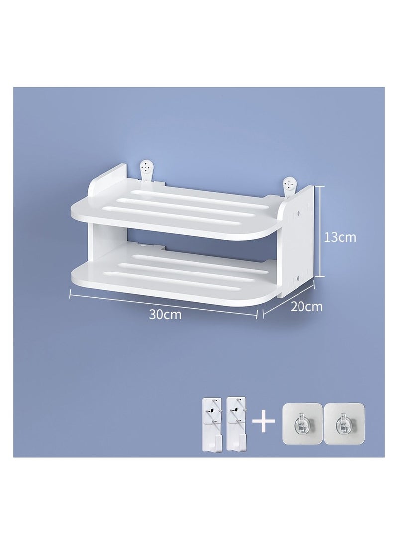 XICEN - Router Storage Box Wall Mounted TV Shelf, Floating Wall Shelf for Modem Equipment, for TV Components Cable Boxes Routers Remotes Game Consoles - Image 1
